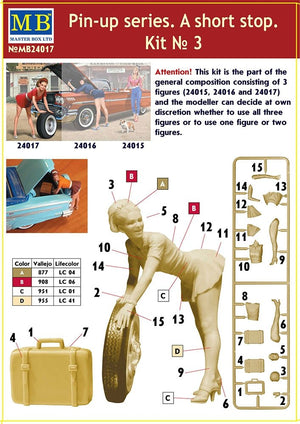 Master Box 24017 Pin-up series. &amp;quot;A short stop&amp;quot;. Kit No. 3 1/24 – immagine 2