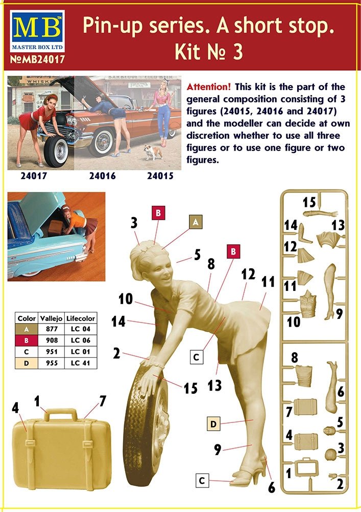 Master Box 24017 Pin-up series. &amp;quot;A short stop&amp;quot;. Kit No. 3 1/24 – immagine 2