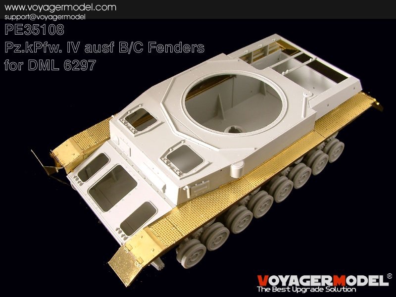 Modèle Voyager PE35108 Pz.kPfw. Garde-boue IV Ausf B/C (pour DRAGON 6297) 1/35 – image 3