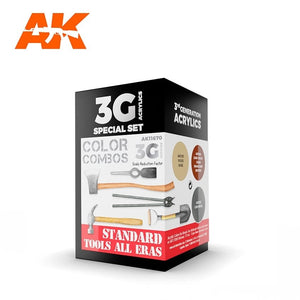 AK Interactive AK11670 3G STANDARD TOOLS ALL ERAS 3x17 ml