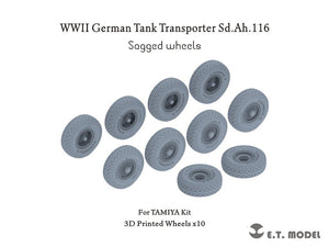 ET Model P35-123 Transporteur de chars allemand Sd.Ah.116 de la Seconde Guerre mondiale, roues affaissées, pour maquette TAMIYA au 1/35