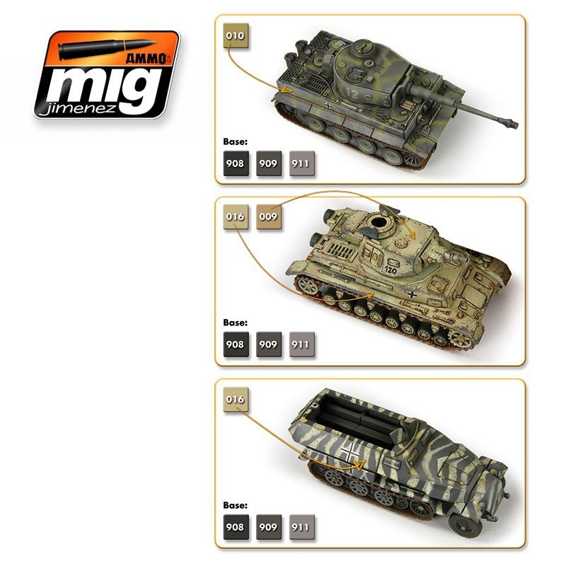 AMMO Mig 7116 WARGAME EARLY AND DAK GERMAN SET 6x17ml – immagine 2