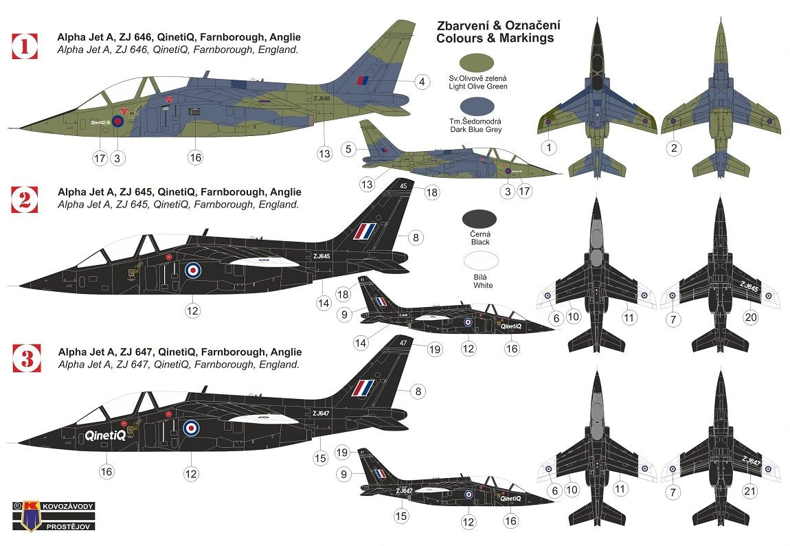 Kovozavody Prostejov KPM0267 Alpha Jet A „QinetiQ“ 1/72 – zdjęcie 2