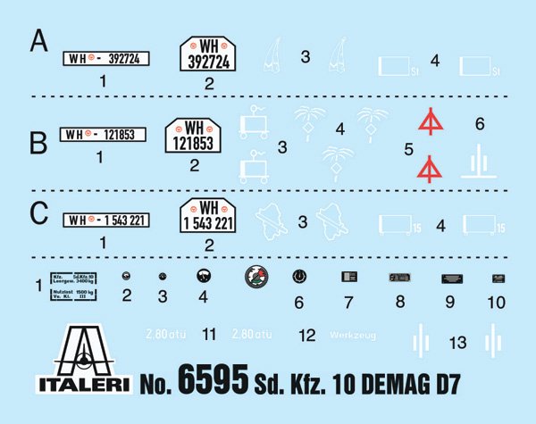 Italeri 6595 Sd. Kfz. 10 Demag D7 with 7.5 cm leIG 18 and crew 1/35 – image 6