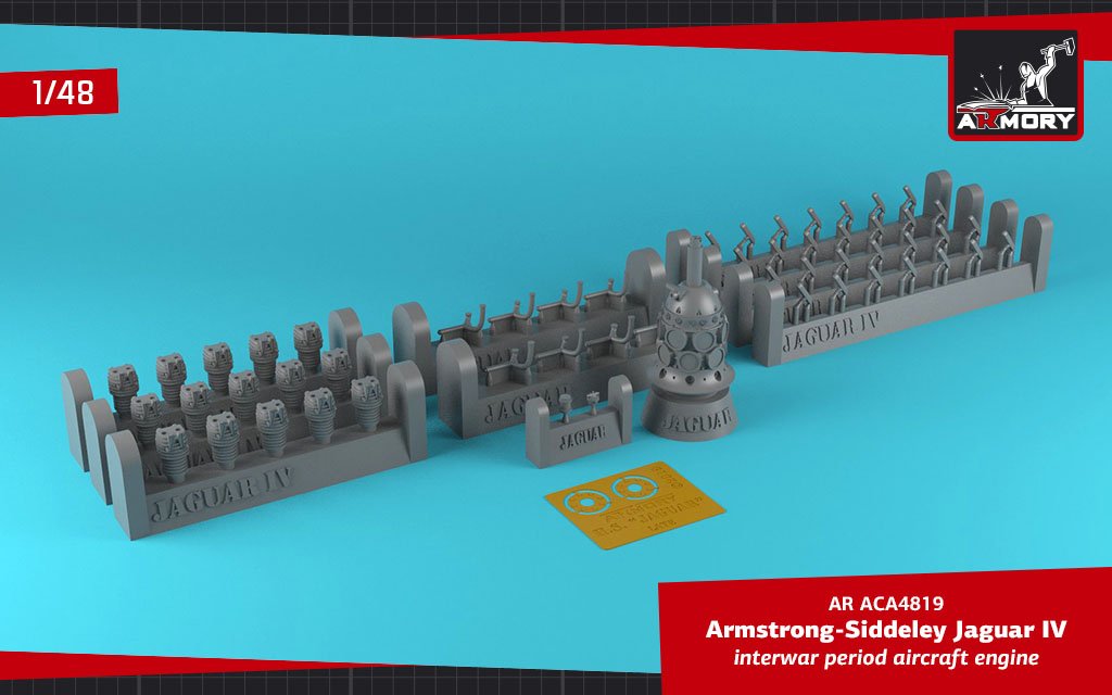 Armory Models ACA4819 A.S. Jaguar-IV aircraft engine 1/48 – imagen 2