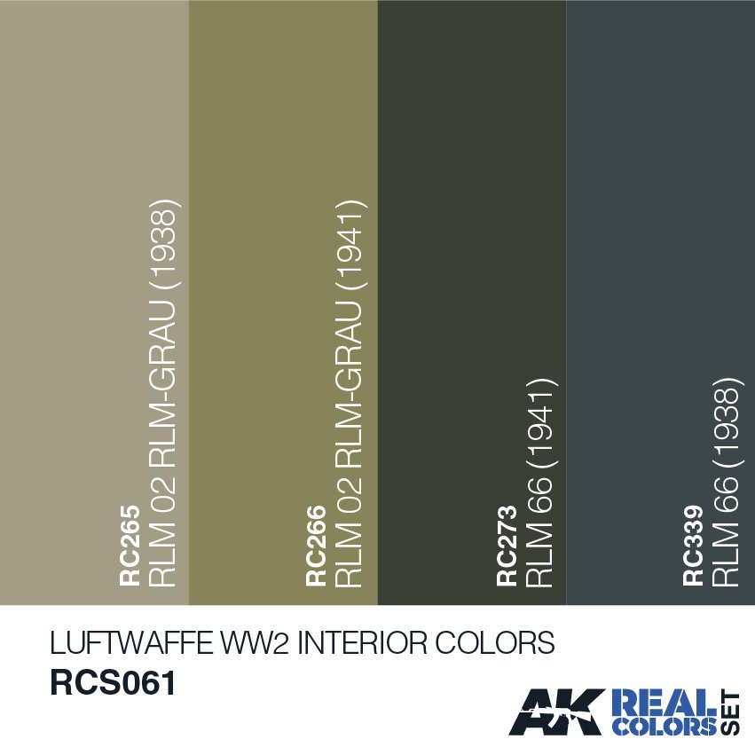 AK Interactive RCS061 LUFTWAFFE WW2 INTERIOR COLORS SET 4x10ml – Bild 2