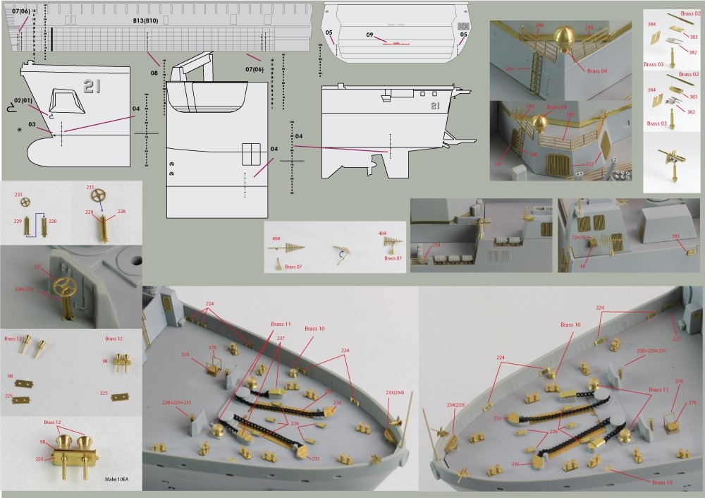 Pontos 35016F1 Ensemble de détails pour LPD de classe USS San Antonio (1/350) – image 7