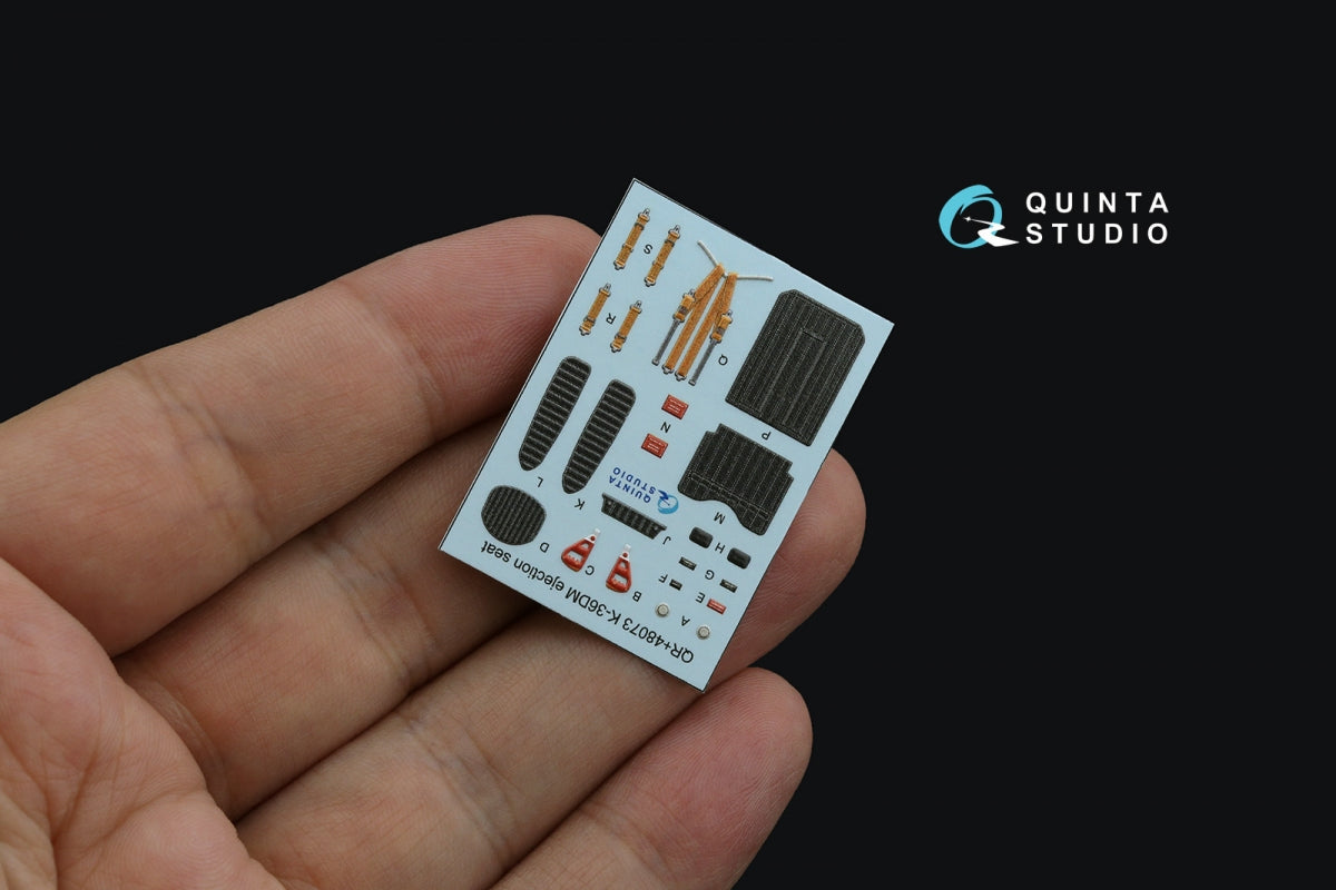 Quinta Studio QR+48073 K-36DM (initial release) ejection seat (for Su-17M3/M4/UM3/22, Su-24, MiG-29 9-12 Early aircraft) (All kits) 1/48 – immagine 4