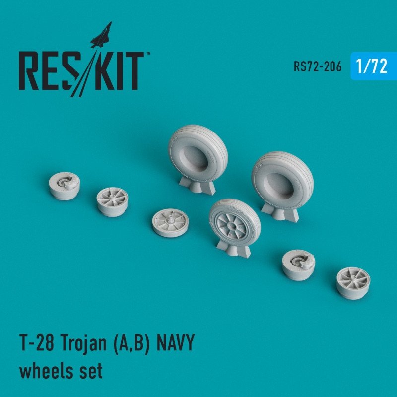 RESKIT RS72-0206 T-28 Trojan (A,B) Jeu de roues de la Marine 1/72