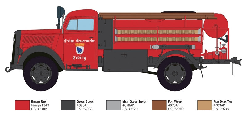 Italeri 3966 OPEL BLITZ FIRE TRUCK 1/24 – zdjęcie 4
