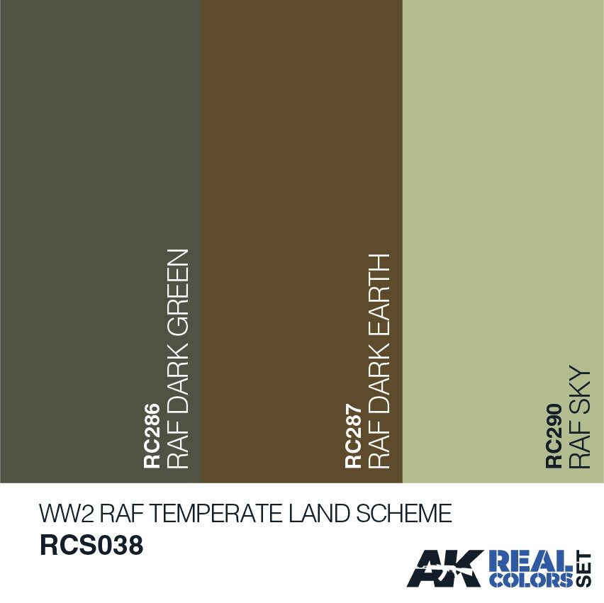 AK Interactive RCS038 RAF TEMPERATE LAND SCHEME 3x10ml – Bild 2