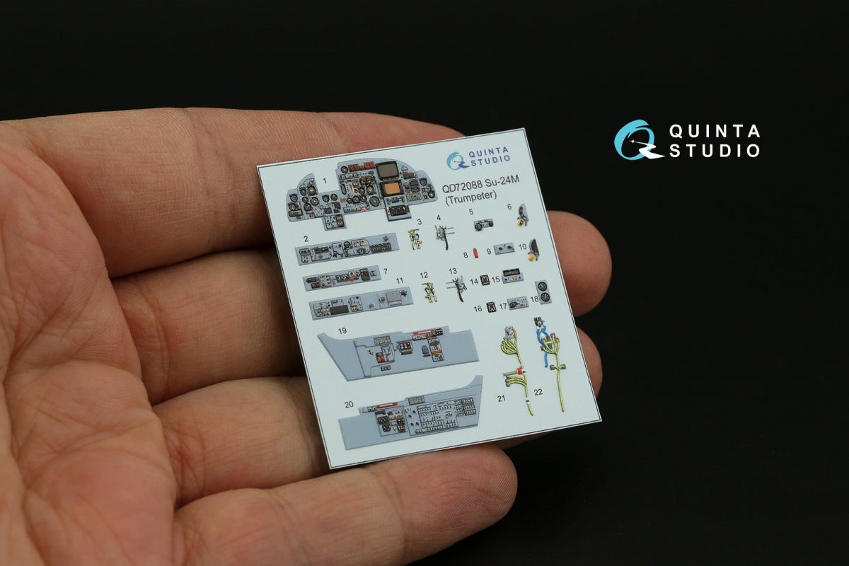 Quinta Studio QD72088 Su-24M 3D-Printed &amp;amp; coloured Interior on decal paper (Trumpeter) 1/72 – immagine 5