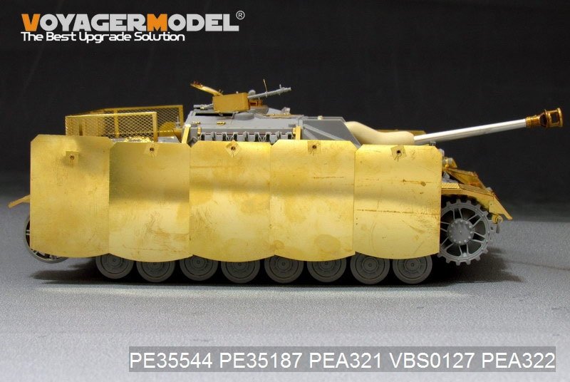 Voyager Model PEA321 WWII German StuG.IV Pivot-Mounting Swinging Type Hull Side Armour Skirts (For DRAGON) 1/35 – immagine 5
