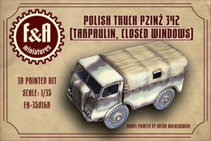 F&amp;amp;A Miniatures FA-35016B Pzinż 342 plandeka zamknięte okna 1/35