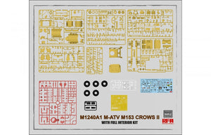 Maquette Rye Field 5052 M1240A1 M-ATV M153 CROWS II avec intérieur complet, échelle 1/35 – image 5
