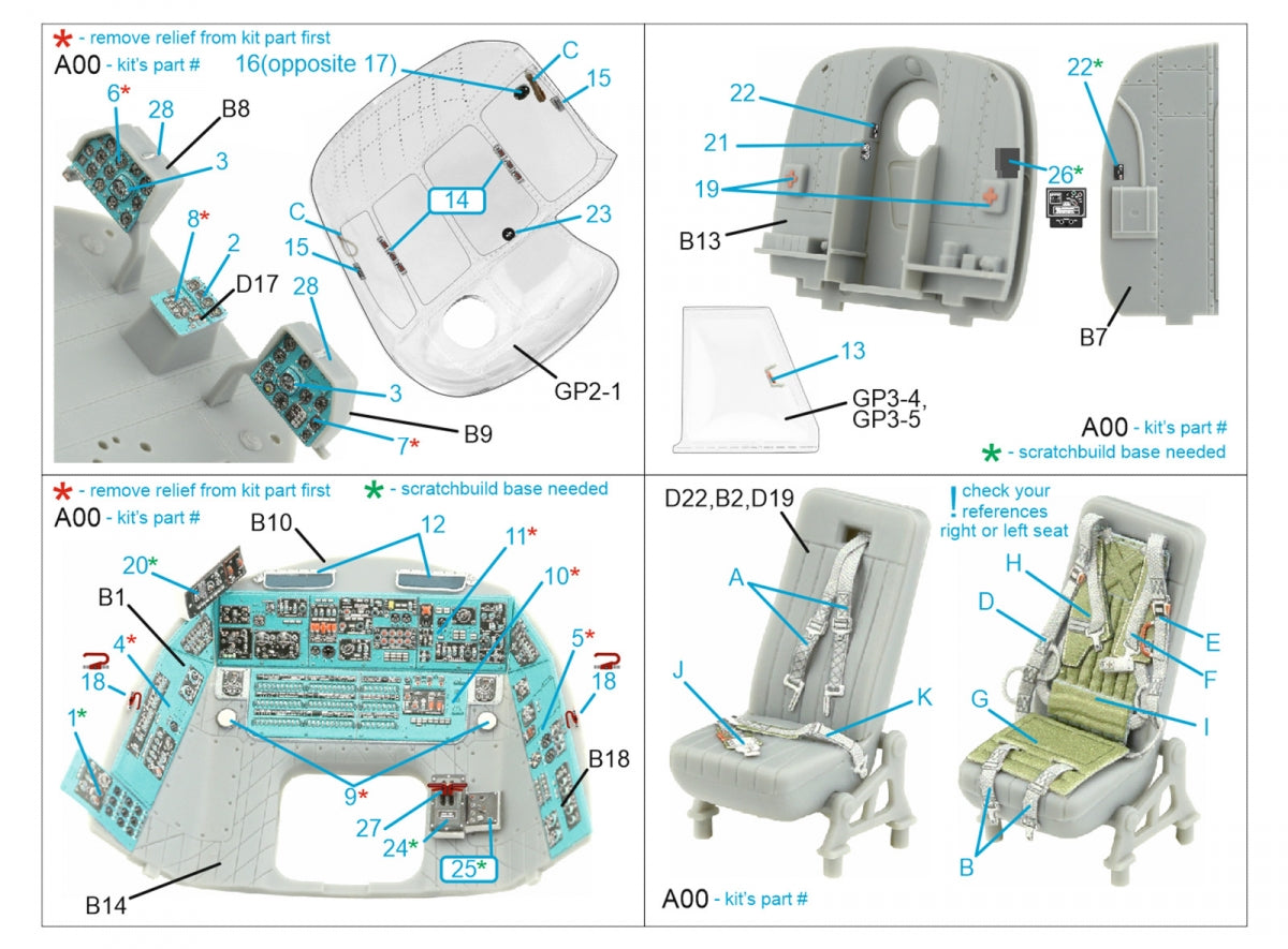 Quinta Studio QD48382 Mi-8MT 3D-Printed &amp;amp; coloured Interior on decal paper (Trumpeter) 1/48 – immagine 2