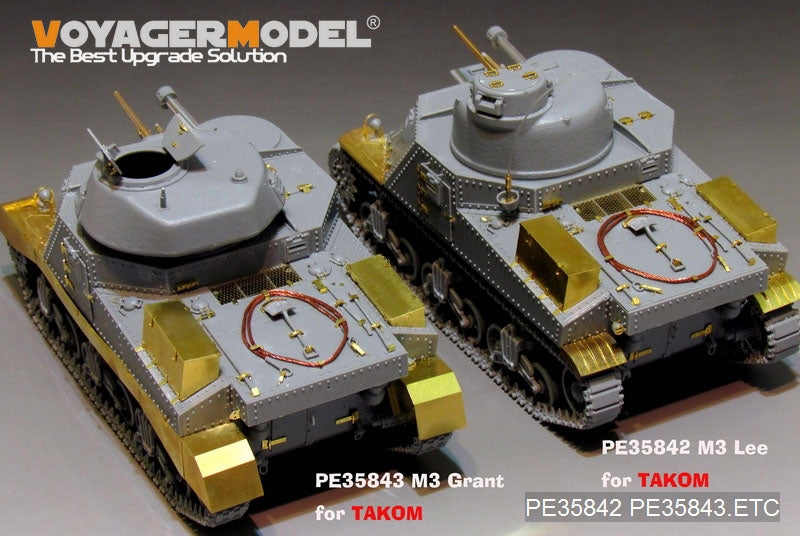 Voyager Model PE35842 WWII US M3A4 Lee Medium Tank basic For TAKOM 2085 1/35 – immagine 13