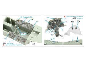 Quinta Studio QDS-48323 A-10C 3D-Printed &amp;amp; coloured Interior on decal paper (Academy) (Small version) 1/48 – immagine 2