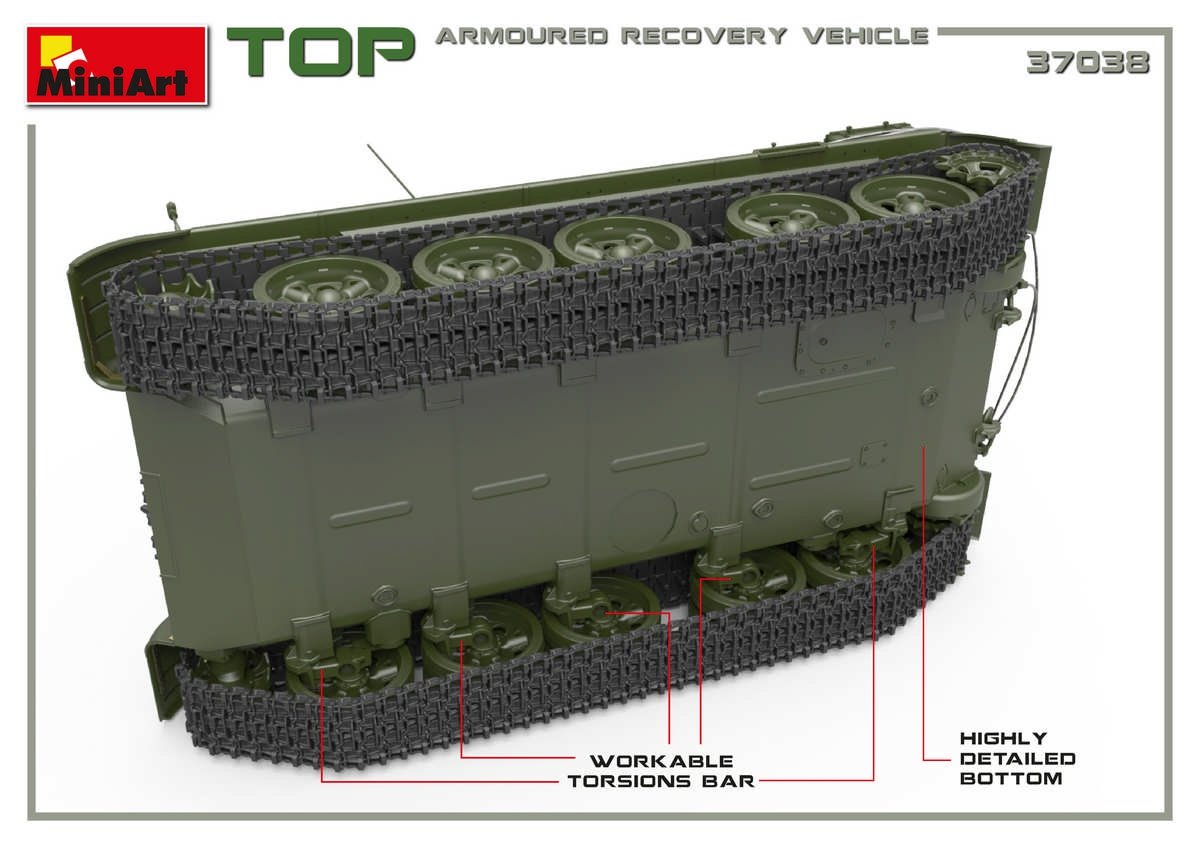 MiniArt 37038 TOP ARMOURED RECOVERY VEHICLE 1/35 – zdjęcie 5