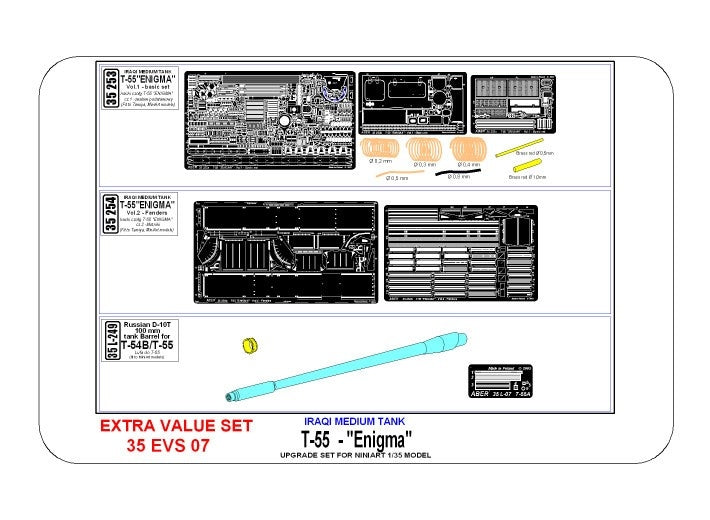 Aber EVS-07 T-55 ENIGMA (Fit to MiniArt model) 1/35 – immagine 4