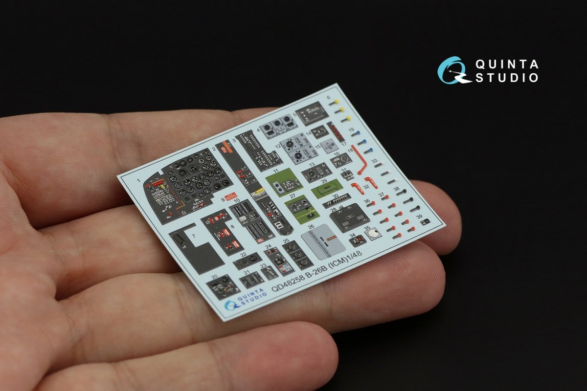 Quinta Studio QD48258 A(B)-26B 3D-Printed &amp;amp; coloured Interior on decal paper (ICM) 1/48 – immagine 4