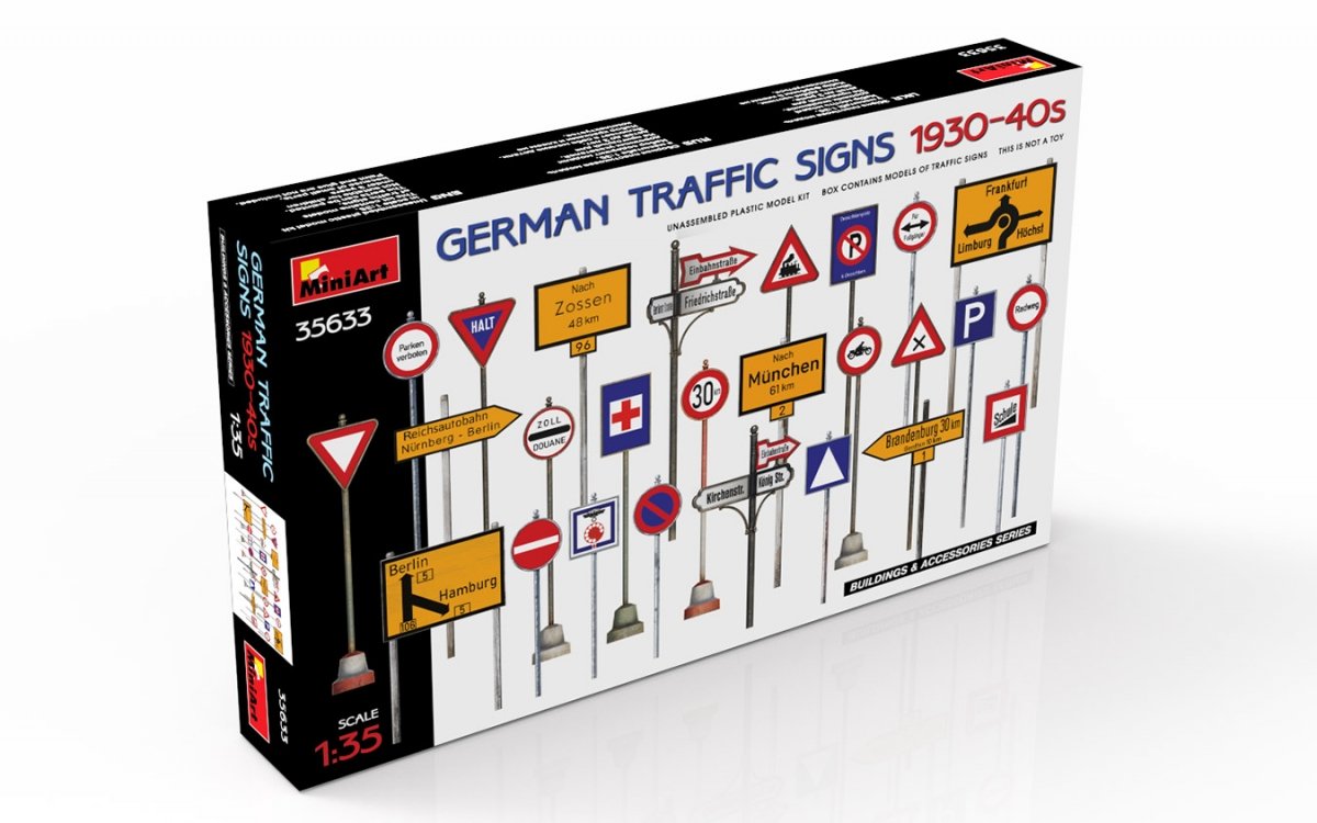 MiniArt 35633 GERMAN TRAFFIC SIGNS 1930-40s 1/35 – Bild 2