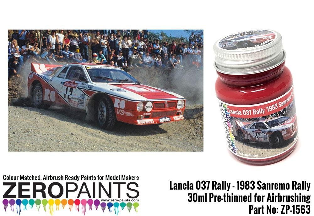 Peinture rouge Zero Paints ZP-1563 Lancia 037 Rally « Rallye de Sanremo 1983 » 30 ml