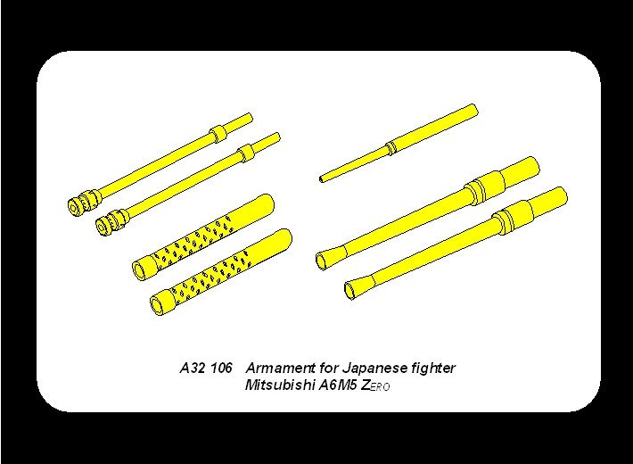 Aber A32106 Armament for Japanese fighter Mitsubishi A6M5 Zero 1/32 – immagine 7