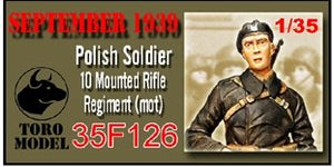 ToRo Model 35F126 Wrzesień 1939 - Żołnierz 10 Płk. Strzelców Konnych / September 1939 - Polish Soldier, 10 Mounted Rifle Reg.(mot) Figurine with decals / Two different heads included 1/35 – immagine 2