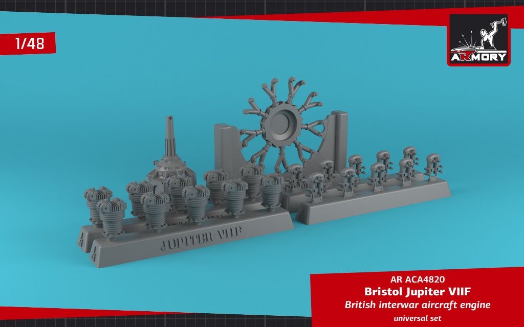 Armory Models ACA4820 Bristol Jupiter VII aircraft engine 1/48 – imagen 3