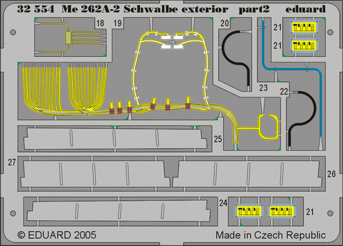 Eduard 32554 Me 262A-2 Schwalbe exterior 1/32 TRUMPETER – immagine 2