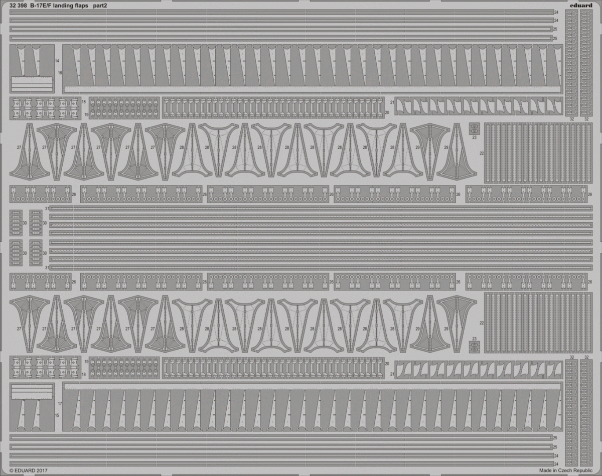 Eduard 32398 B-17E/ F landing flaps HK MODELS 1/32 – zdjęcie 2