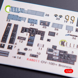 KELIK K48011 OV-10D+ BRONCO INTERIOR 3D DECALS FOR ICM KIT 1/48 – immagine 3