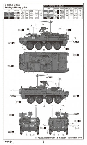 Trumpeter 07424 M1131 Stryker Fire Support Vehicle 1/72 – imagen 4