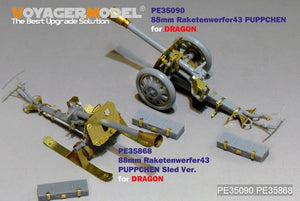Voyager Model PE35868 WWII German 88mm Raketenwerfer43 PUPPCHEN sled versio for DRAGON 1/35 – immagine 7