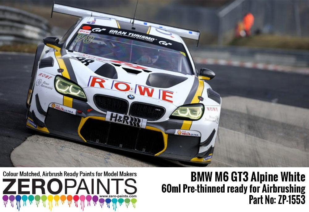 Peinture Zero Paints ZP-1553 BMW M6 GT3 Blanc Alpin 60 ml