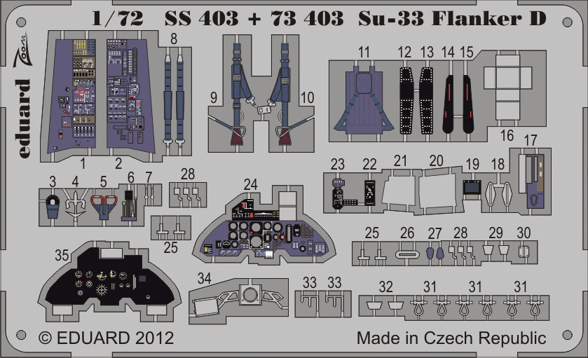 Eduard SS403 Su-33 Flanker D S. A. 1/72 HASEGAWA