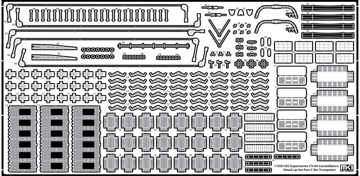 MK1 Design MS-35048 CV-64 Constellation Detail-up Part DX for Trumpeter 1/350 – immagine 11