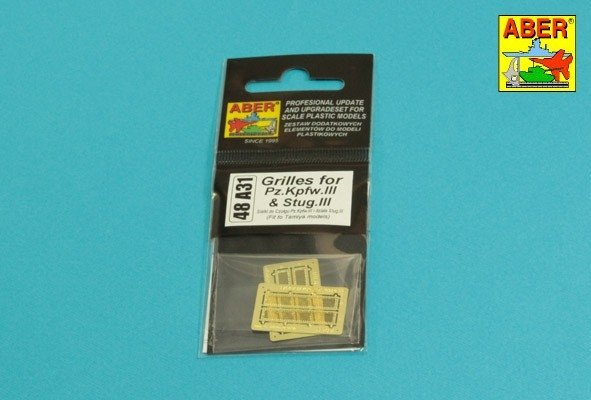 Aber 48A31 Grilles for Pz.Kpfw. III &amp;amp; Stug III Fit to Tamiya models: 32540; 32524; 32525; 32543; 1/48 – image 5