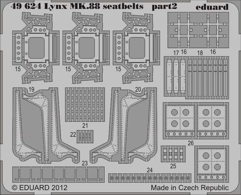 Eduard 49624 Lynx Mk.88 seatbelts 1/48 (Airfix) – Bild 2