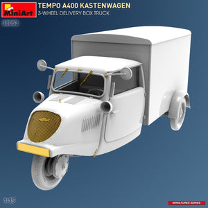 MiniArt 38053 TEMPO A400 KASTENWAGEN 3-WHEEL DELIVERY BOX TRUCK 1/35 – zdjęcie 4