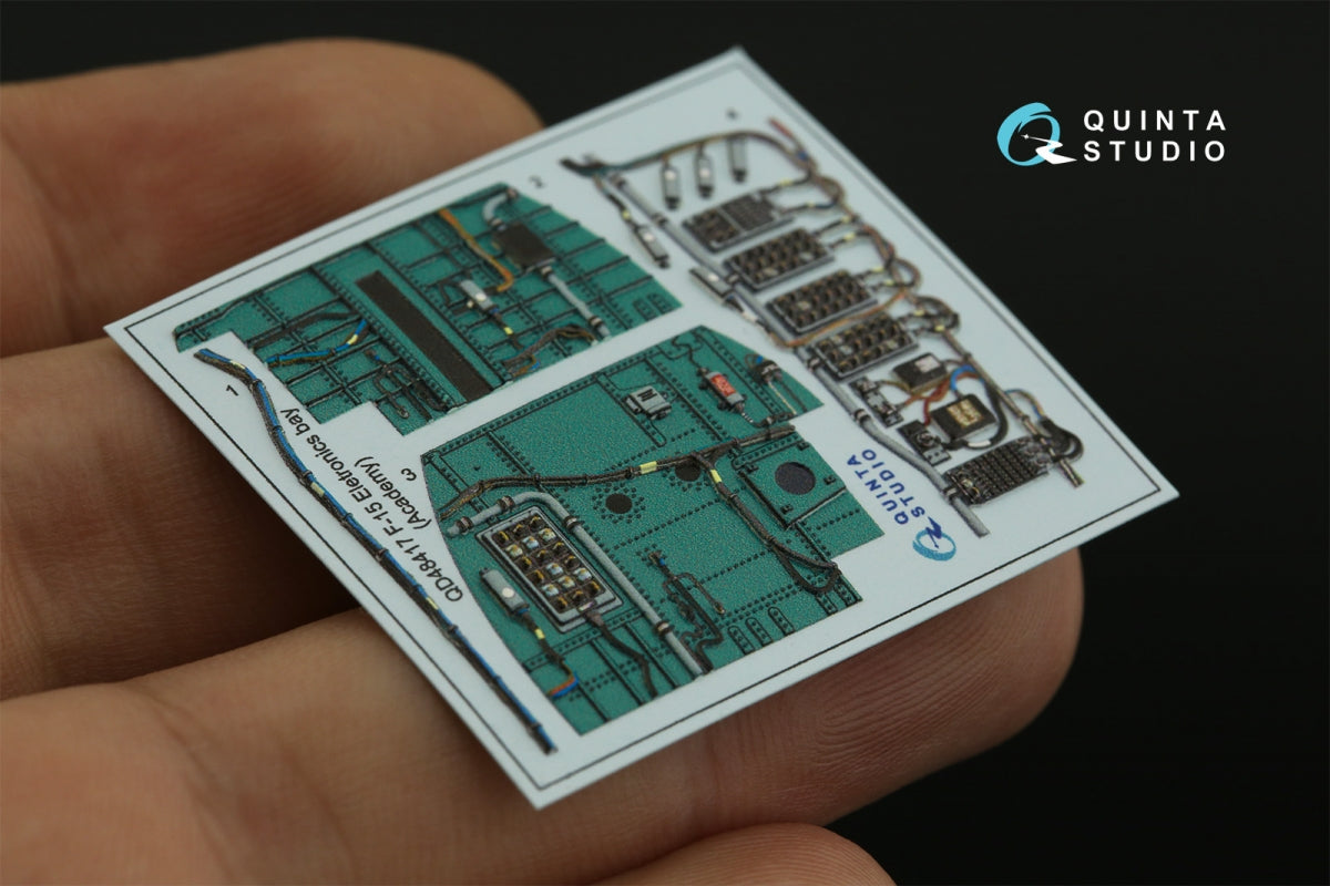 Quinta Studio QD48417 F-15C Eletronics bay 3D-Printed colored Interior on decal paper (Academy) 1/48 – image 7
