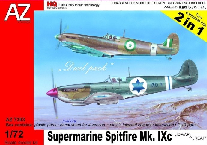 AZ Model AZ7393 Supermarine Spitfire Mk. IXc IDF/AF REAF 1/72