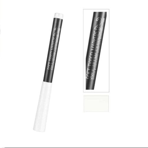 Stylo marqueur blanc à pointe souple DSPIAE MK-02