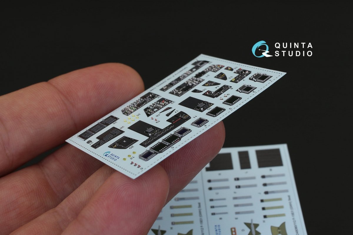Quinta Studio QD48112 F-15I 3D-Printed &amp;amp; coloured Interior on decal paper (for GWH kit) 1/48 – immagine 4