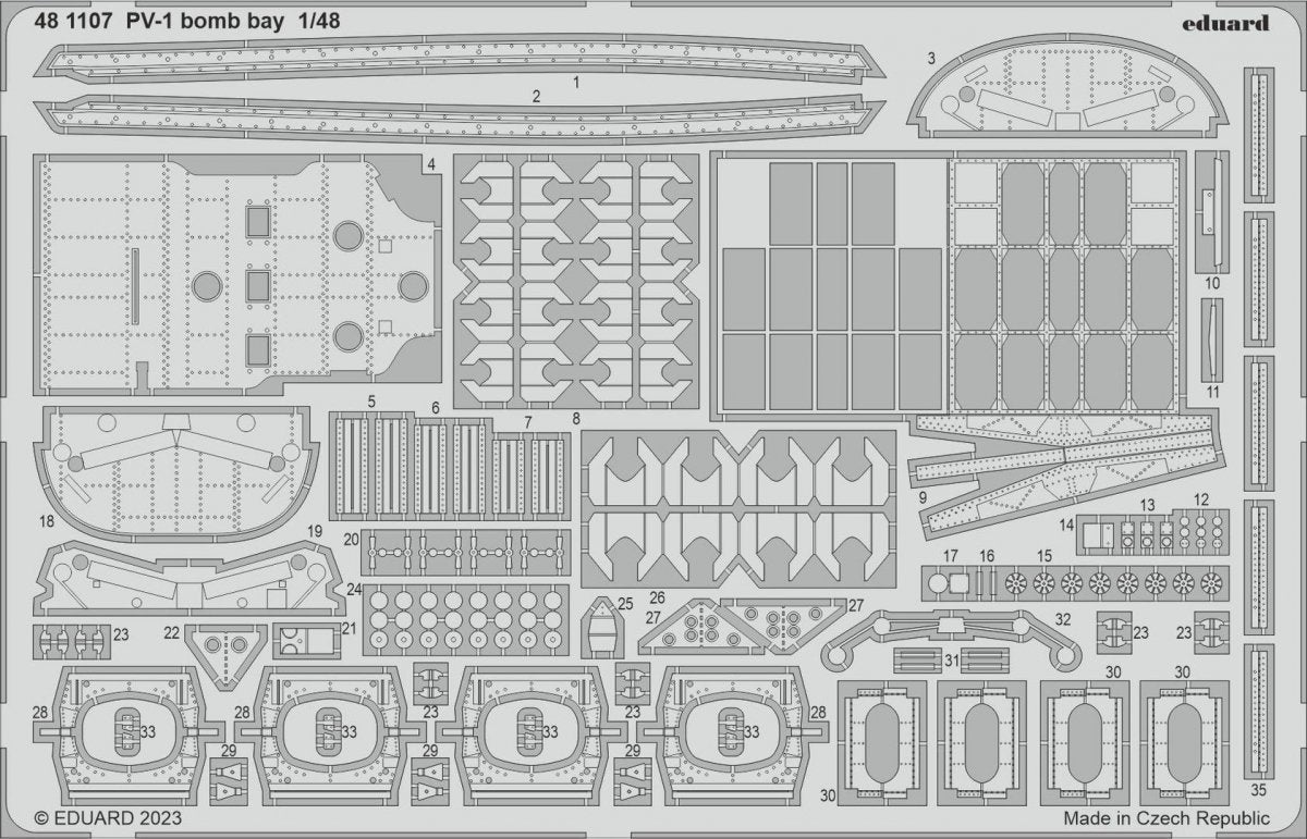 Eduard 481107 PV-1 bomb bay ACADEMY 1/48