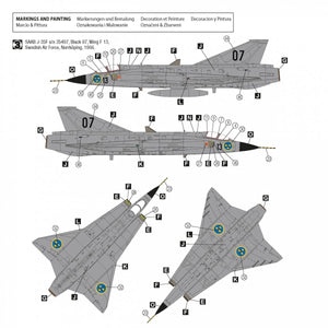 Hobby 2000 72055 Saab J-35F Draken ( HASEGAWA + CARTOGRAF + MASKI ) 1/72 – immagine 3