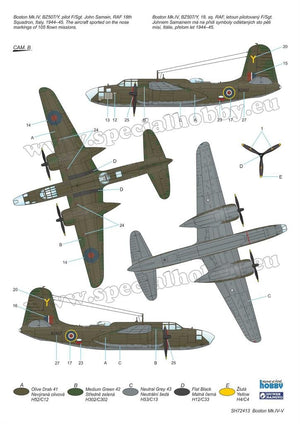 Special Hobby 72413 Boston Mk. IV/ V &amp;#39;The Last Version in RAF and Free French Service&amp;#39; 1/72 – zdjęcie 3