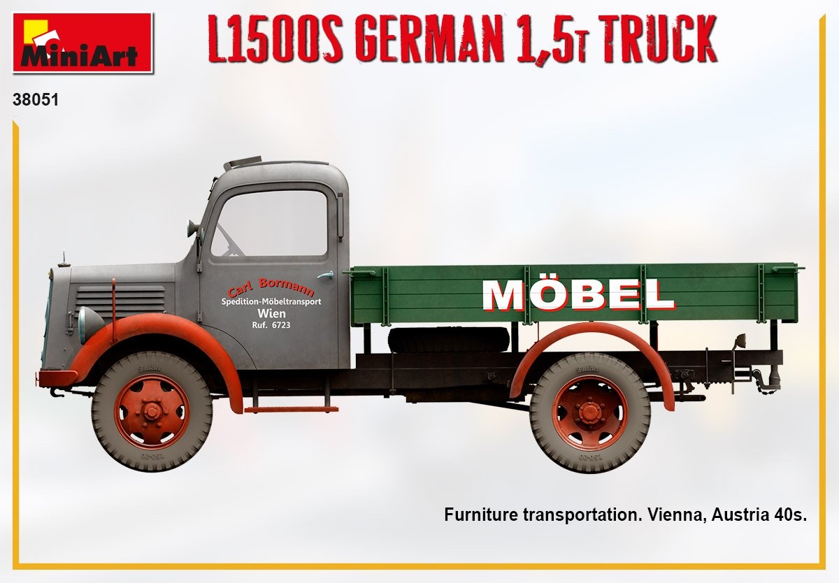 MiniArt 38051 L1500S GERMAN 1,5T TRUCK 1/35 – immagine 6