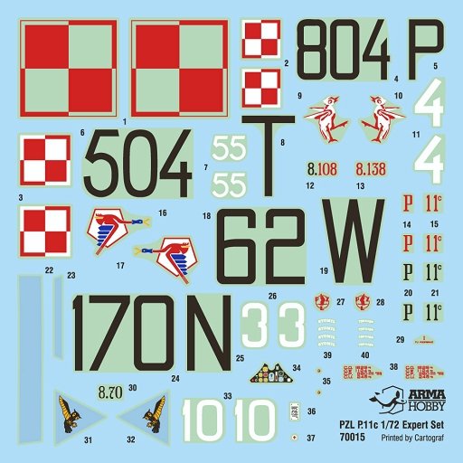 Arma Hobby 70015 PZL P.11c Expert Set 1/72 – immagine 5